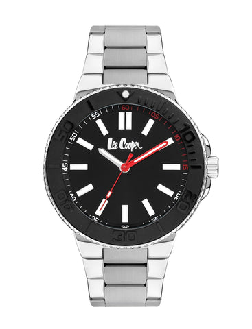 Lee Cooper LC07945.350 Quartz Men Super Metal Case Metal Band Black Dail Watch - Zamana.pk