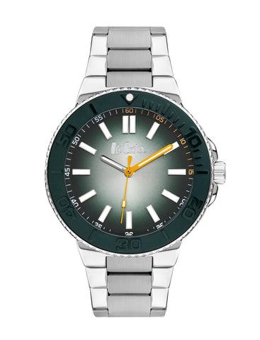 Lee Cooper LC07945.360 Quartz Men Super Metal Case Metal Band Green Dail Watch - Zamana.pk