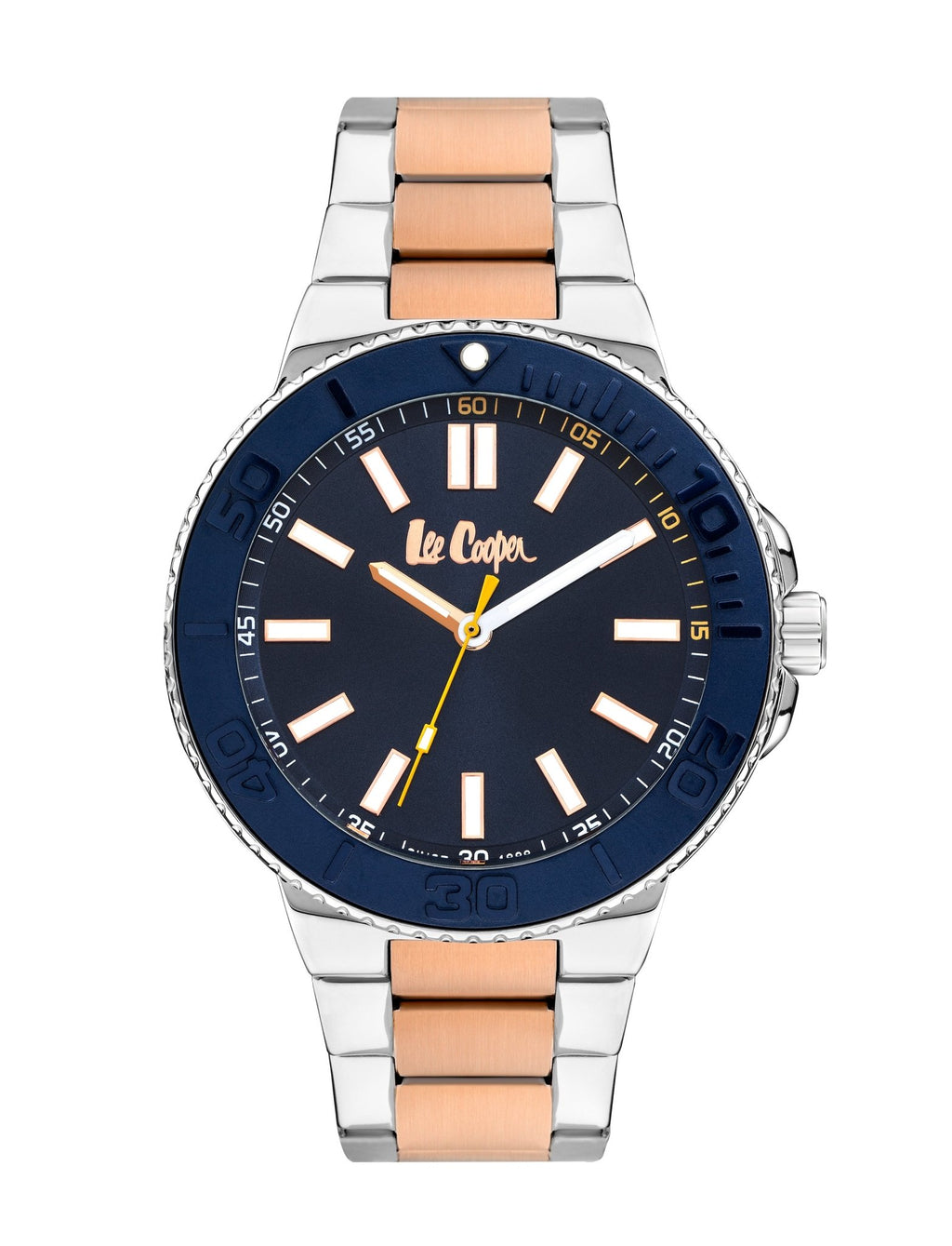 Lee Cooper LC07945.590 Quartz Men Super Metal Case Metal Band Dark Blue Dail Watch - Zamana.pk