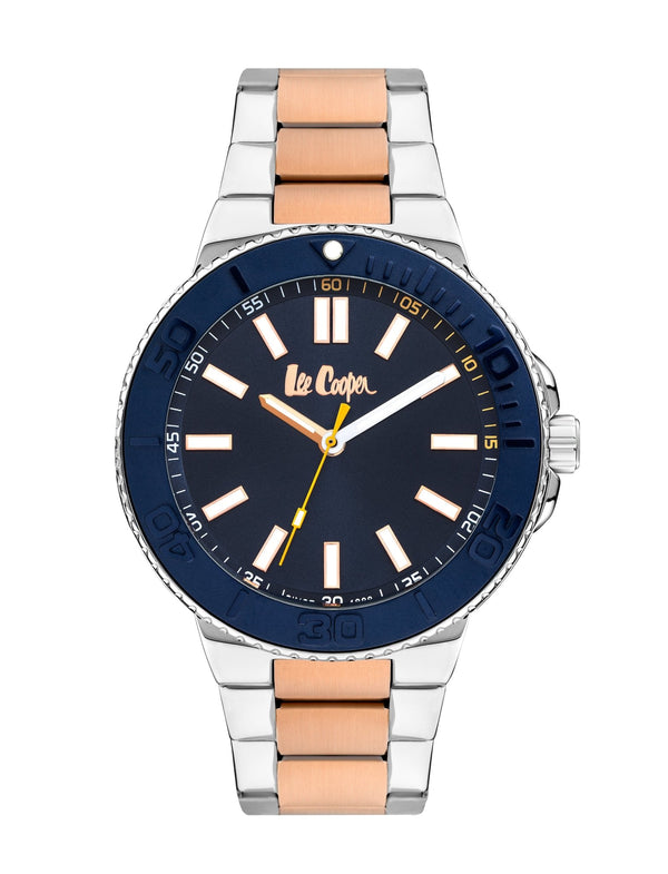 Lee Cooper LC07945.590 Quartz Men Super Metal Case Metal Band Dark Blue Dail Watch - Zamana.pk