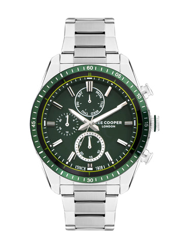 Lee Cooper LC07949.370 Quartz Men Super Metal Case Metal Band Green Dail Watch - Zamana.pk