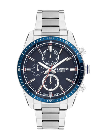 Lee Cooper LC07949.390 Quartz Men Super Metal Case Metal Band Dark Blue Dail Watch - Zamana.pk