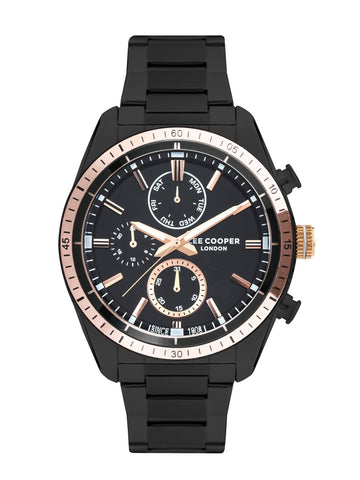 Lee Cooper LC07949.650 Quartz Men Super Metal Case Metal Band Black Dail Watch - Zamana.pk