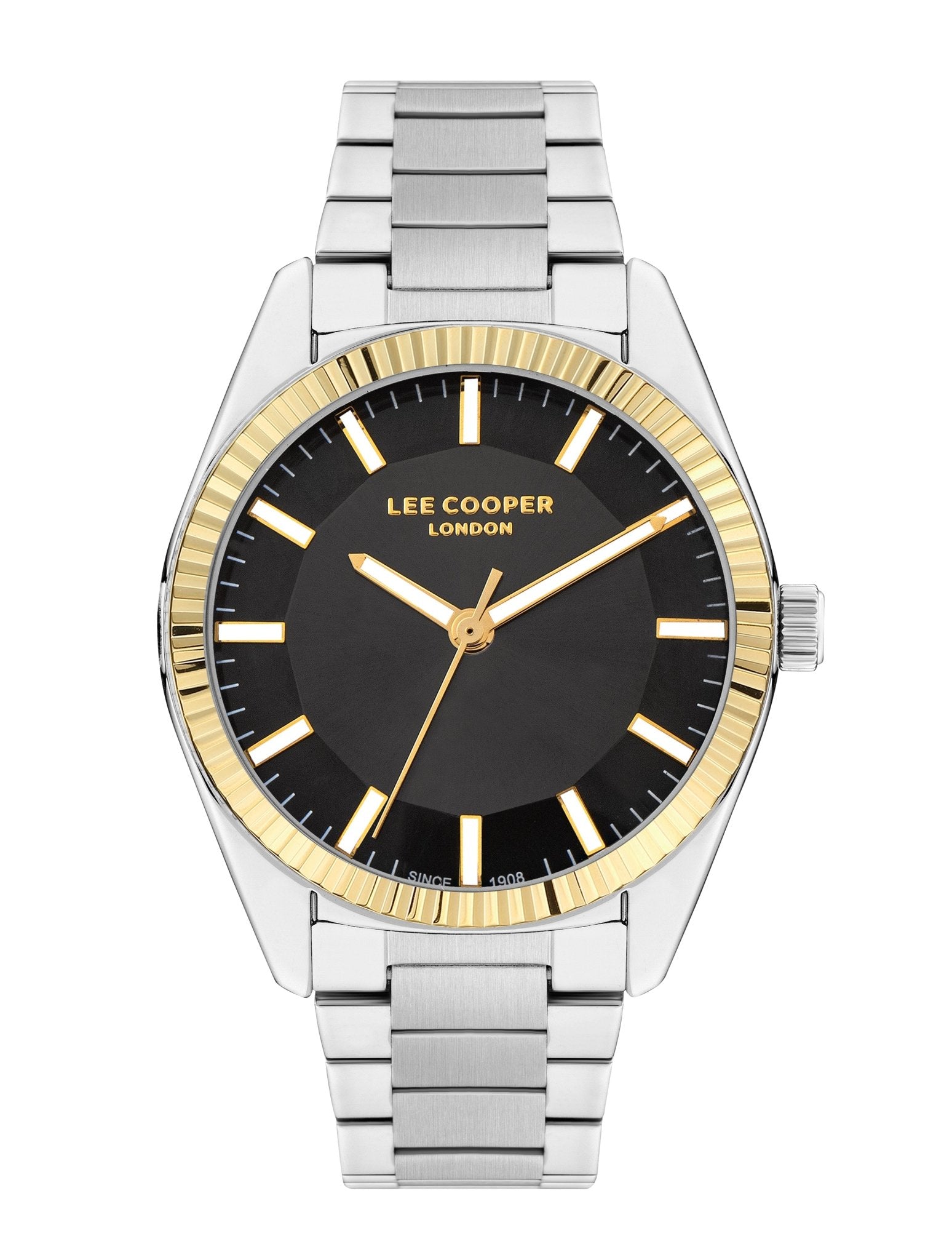 Lee Cooper LC07950.260 Quartz Men Super Metal Case Metal Band Gun Dail Watch - Zamana.pk Main image