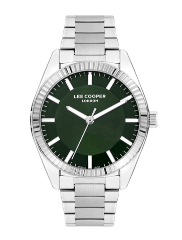 Lee Cooper LC07950.370 Quartz Men Super Metal Case Metal Band Green Dail Watch - Zamana.pk