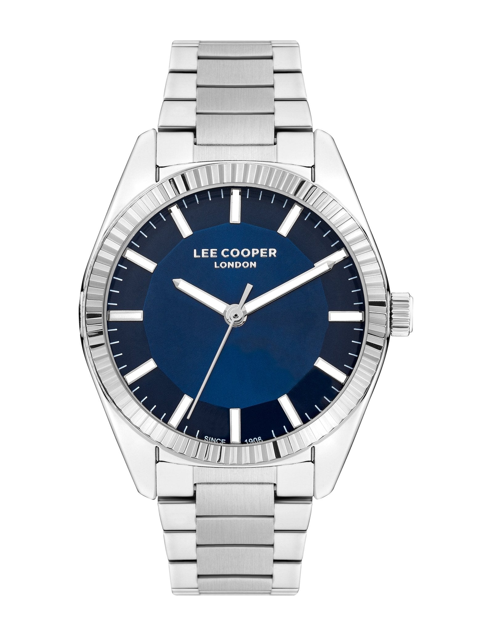 Lee Cooper LC07950.390 Quartz Men Super Metal Case Metal Band Dark Blue Dail Watch - Zamana.pk Main image