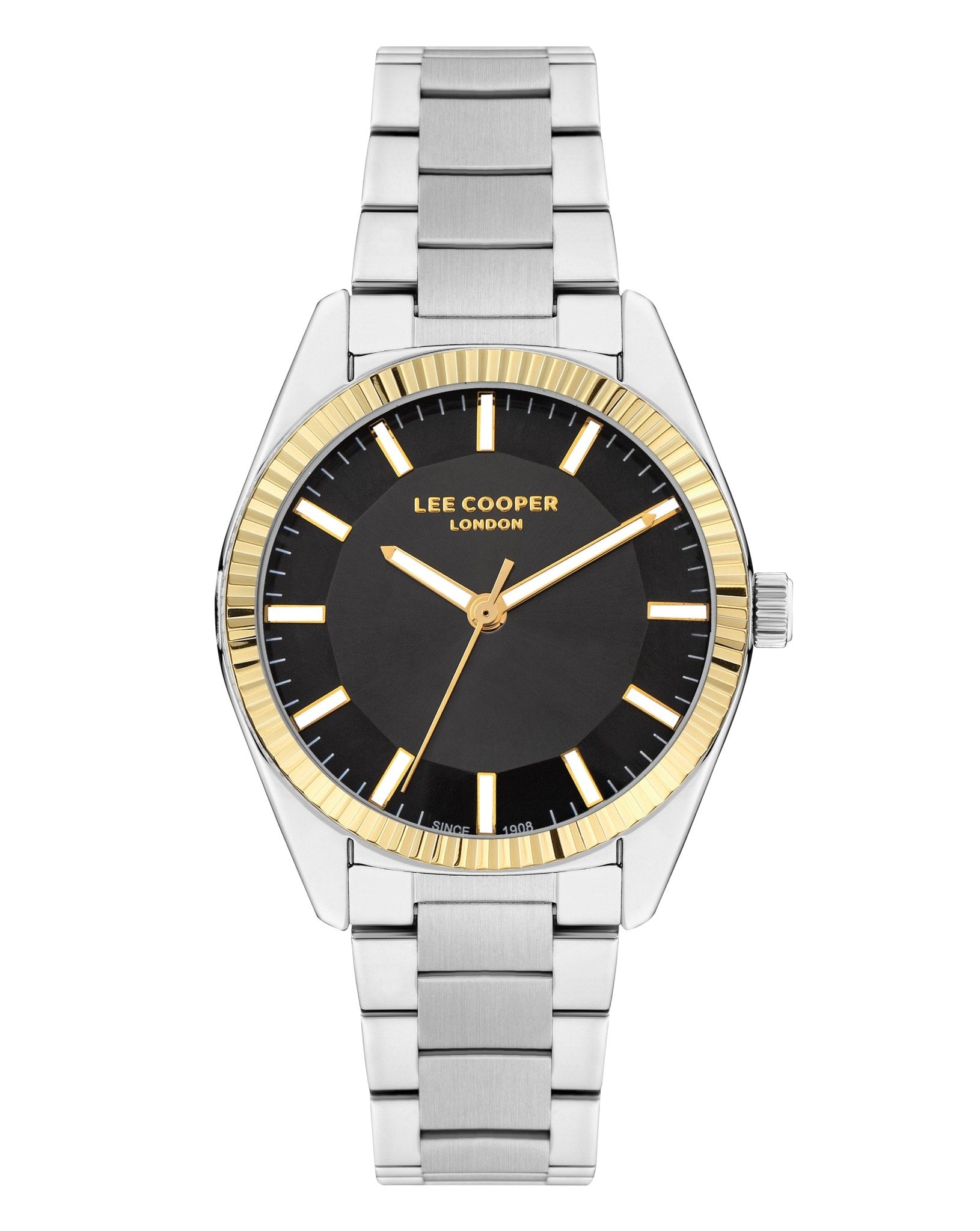 Lee Cooper LC07951.260 Quartz Women Super Metal Case Metal Band Gun Dail Watch - Zamana.pk Main image
