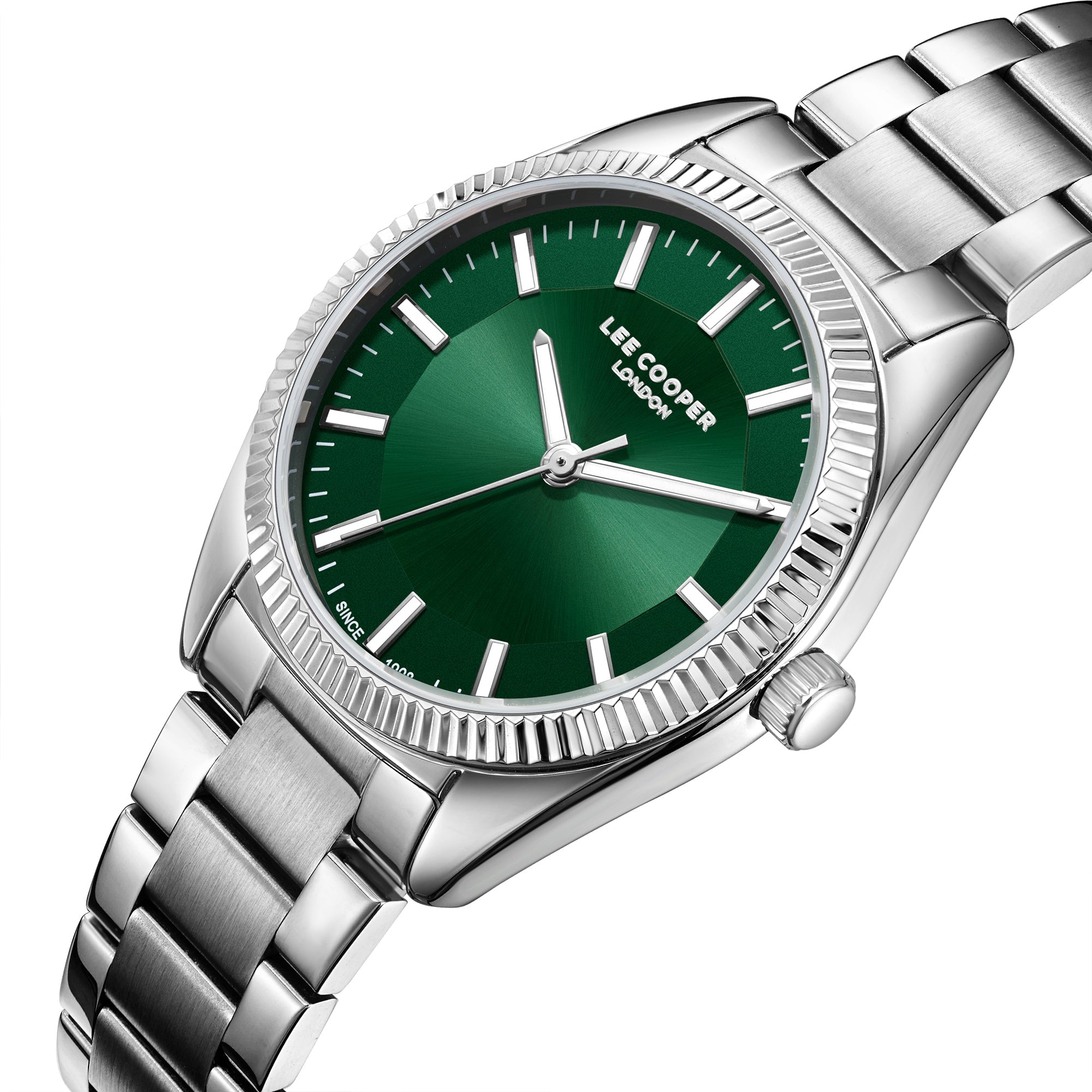 Lee Cooper LC07951.370 Quartz Women Super Metal Case Metal Band Green Dail Watch - Zamana.pk