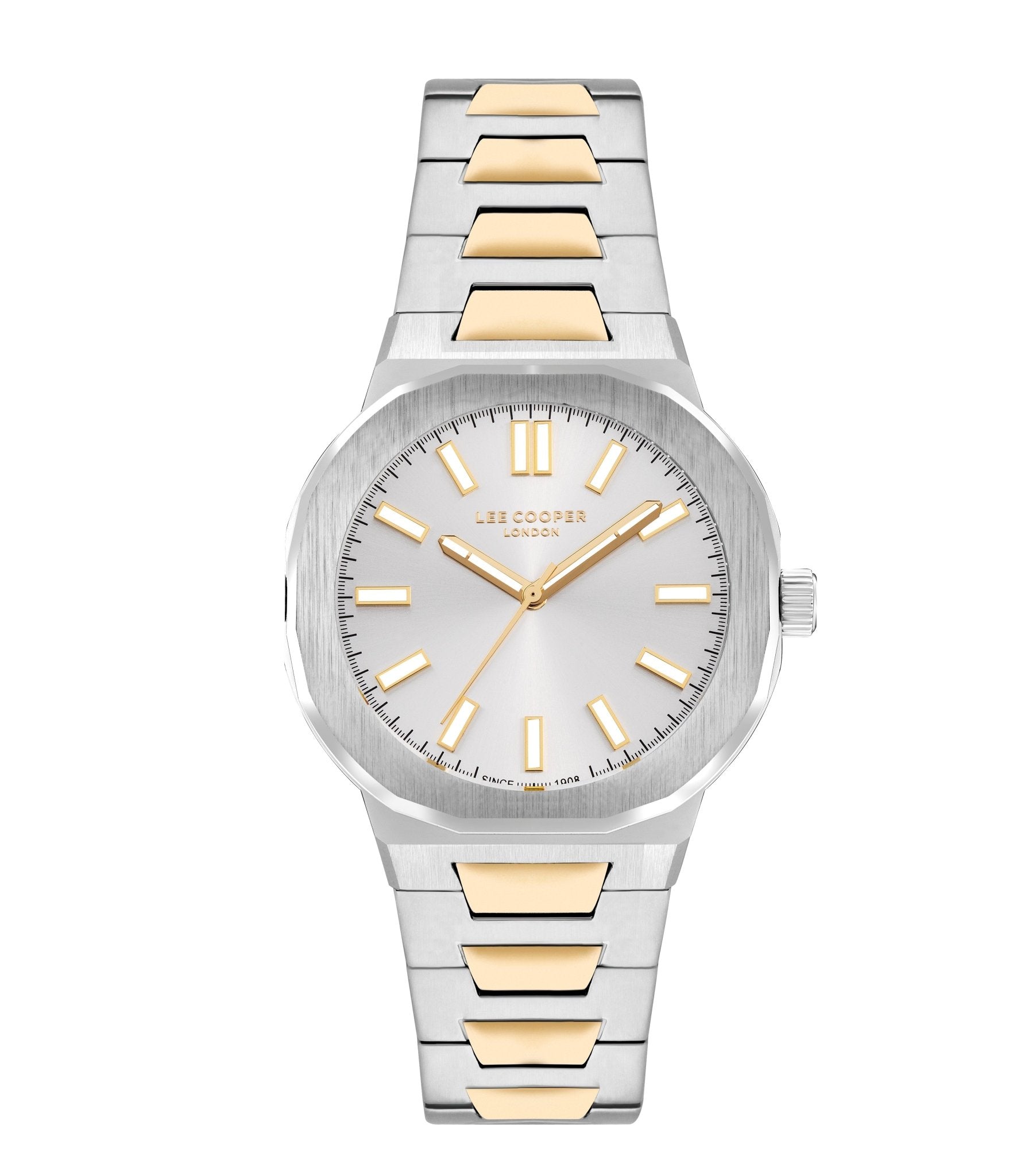 Lee Cooper LC07952.230 Quartz Men Super Metal Case Metal Band Silver Dail Watch - Zamana.pk Main image