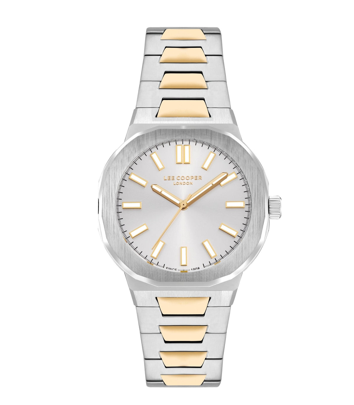 Lee Cooper LC07952.230 Quartz Men Super Metal Case Metal Band Silver Dail Watch - Zamana.pk