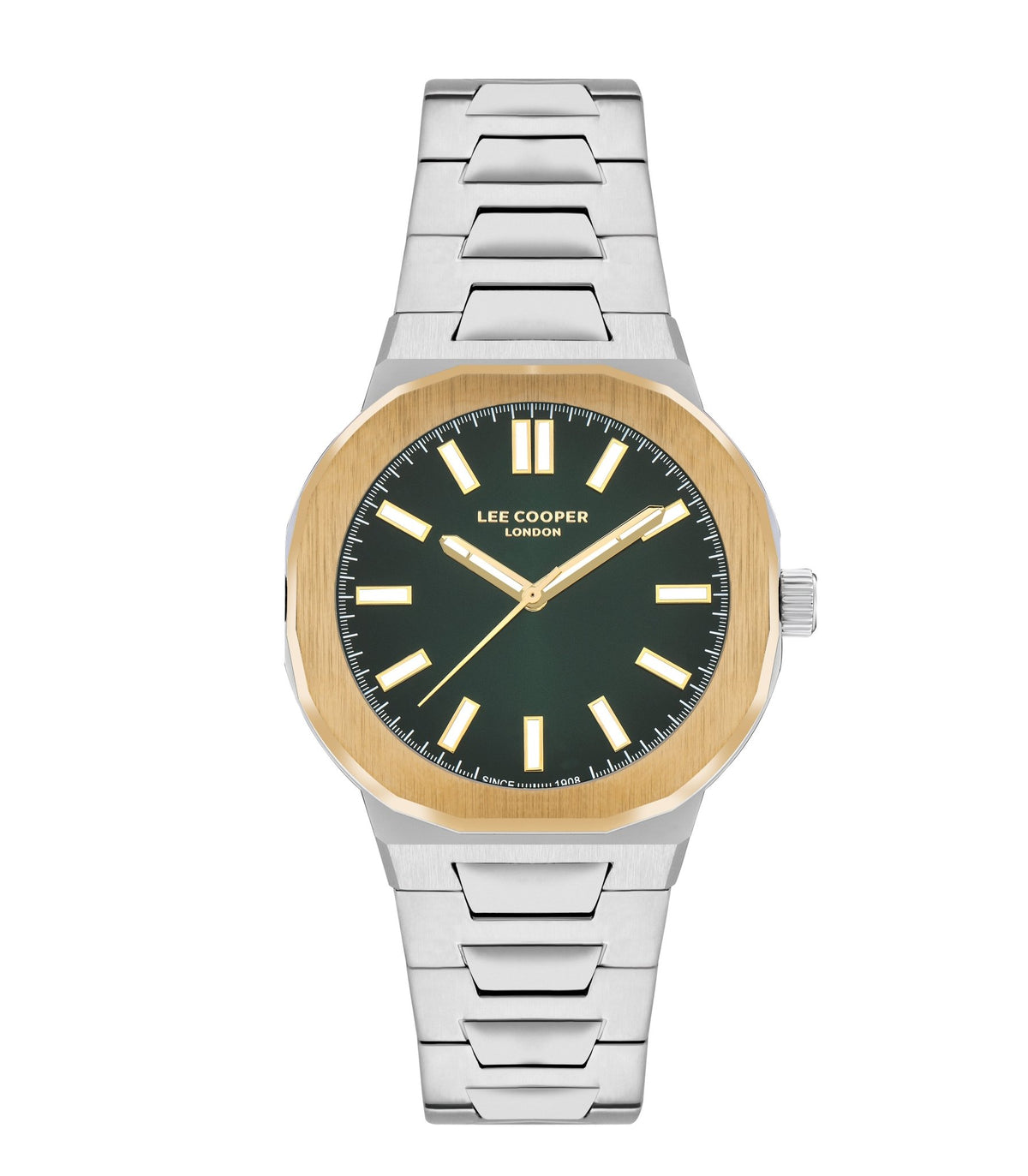 Lee Cooper LC07952.270 Quartz Men Super Metal Case Metal Band Green Dail Watch - Zamana.pk