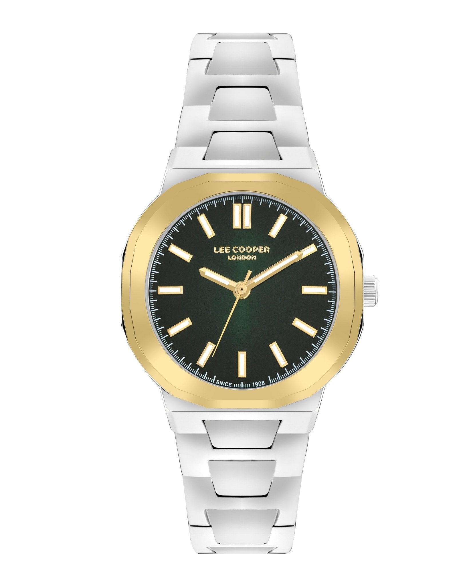 Lee Cooper LC07953.270 Quartz Women Super Metal Case Metal Band Green Dail Watch - Zamana.pk Main image
