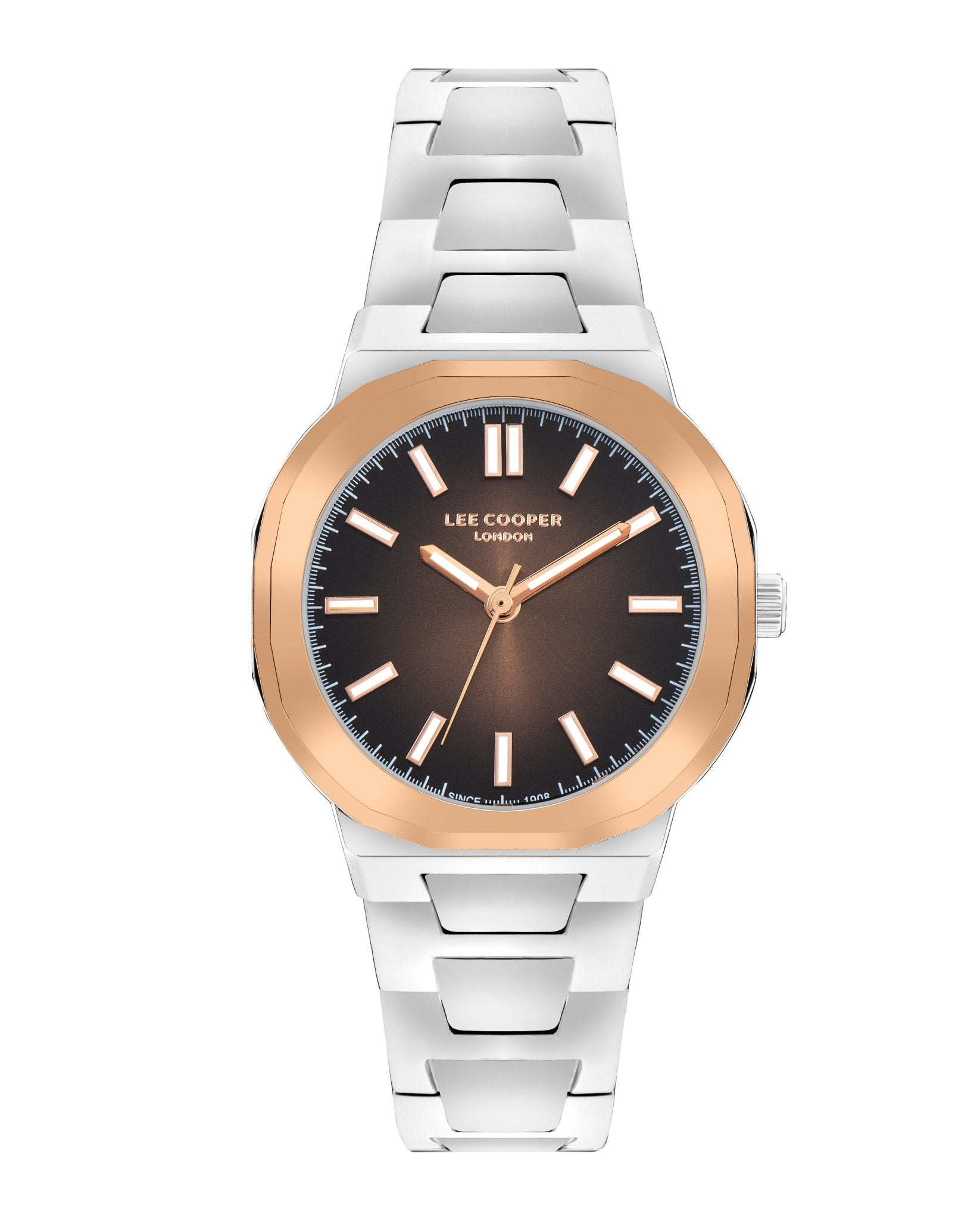 Lee Cooper LC07953.540 Quartz Women Super Metal Case Metal Band Brown Dail Watch - Zamana.pk Main image