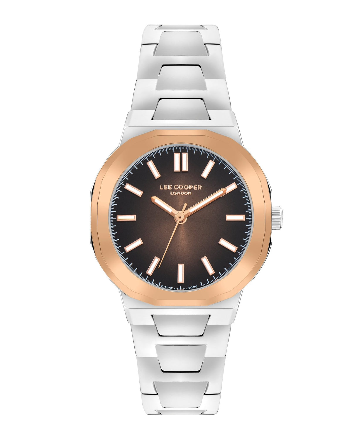 Lee Cooper LC07953.540 Quartz Women Super Metal Case Metal Band Brown Dail Watch - Zamana.pk