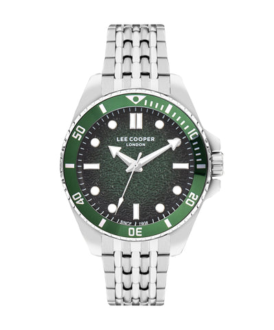 Lee Cooper LC07954.370 Quartz Men Super Metal Case Metal Band Green Dail Watch - Zamana.pk
