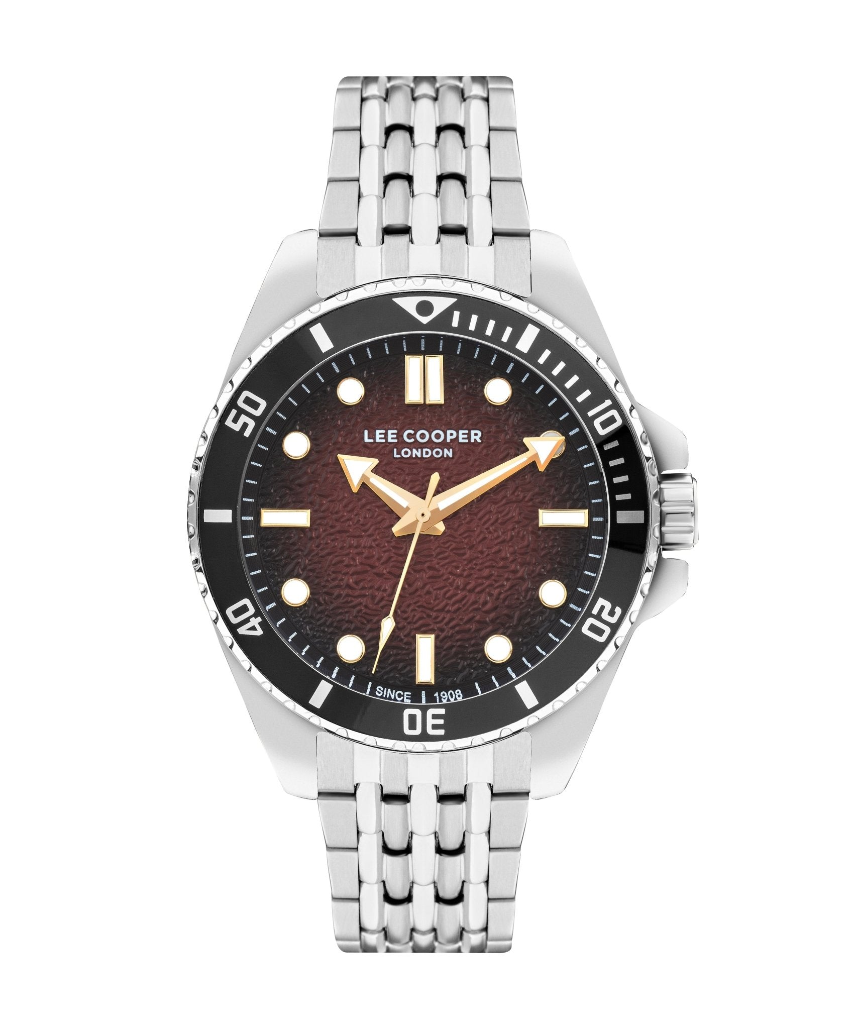 Lee Cooper LC07954.380 Quartz Men Super Metal Case Metal Band Red Dail Watch - Zamana.pk Main image
