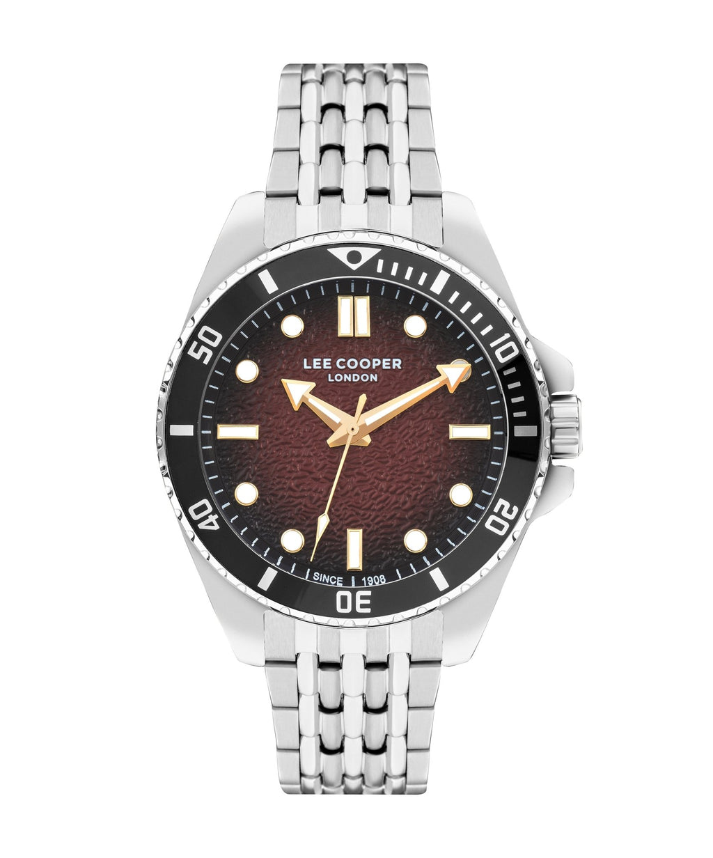 Lee Cooper LC07954.380 Quartz Men Super Metal Case Metal Band Red Dail Watch - Zamana.pk