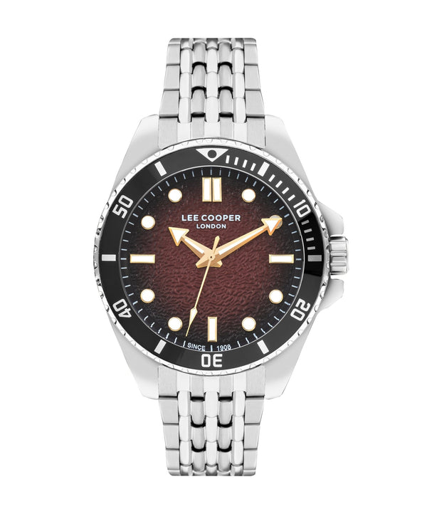 Lee Cooper LC07954.380 Quartz Men Super Metal Case Metal Band Red Dail Watch - Zamana.pk