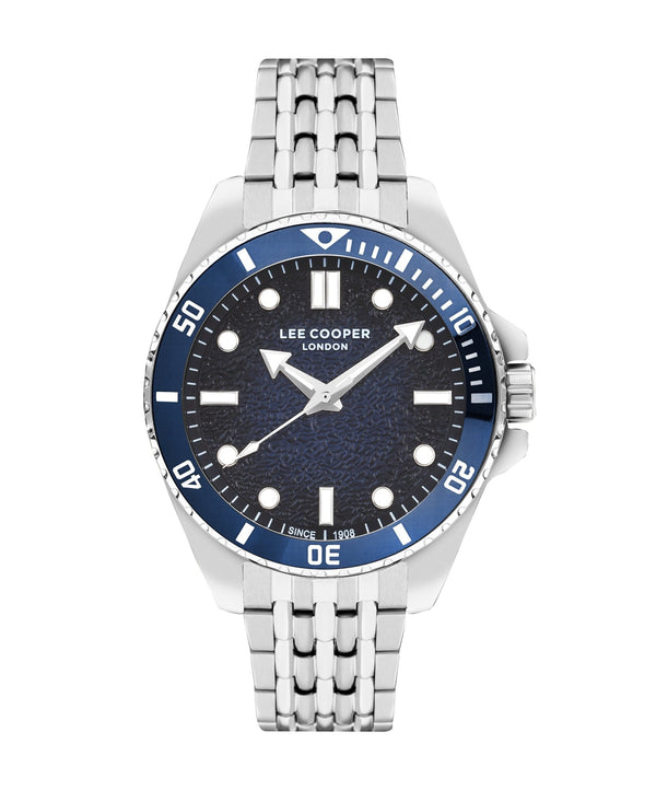 Lee Cooper LC07954.390 Quartz Men Super Metal Case Metal Band Dark Blue Dail Watch - Zamana.pk
