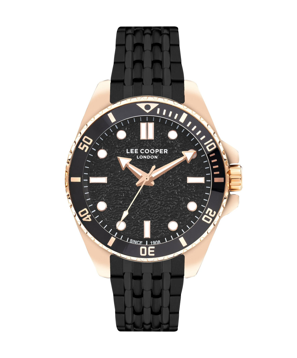 Lee Cooper LC07954.650 Quartz Men Super Metal Case Metal Band Black Dail Watch - Zamana.pk