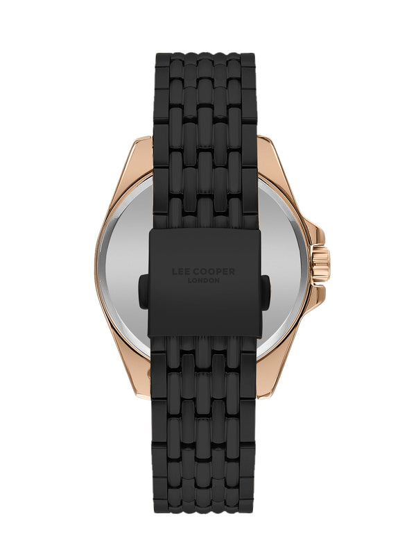 Lee Cooper LC07954.650 Quartz Men Super Metal Case Metal Band Black Dail Watch - Zamana.pk