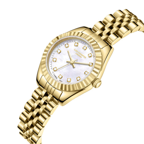 Lee Cooper LC07956.120 Quartz Women Super Metal Case Metal Band Silver Dail Watch - Zamana.pk