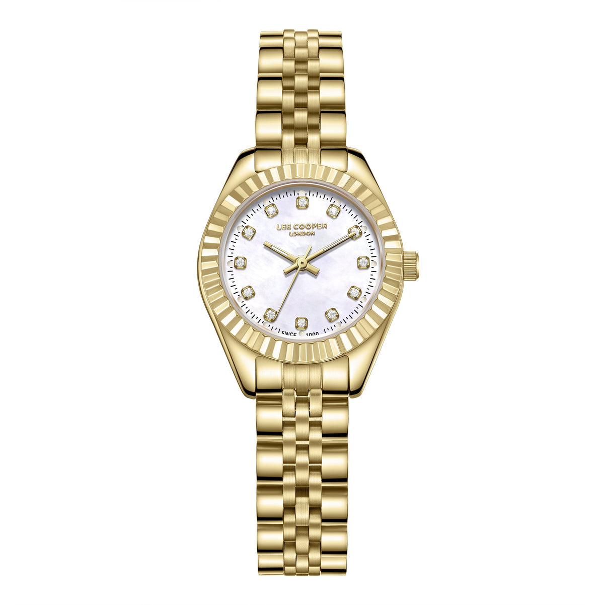 Lee Cooper LC07956.120 Quartz Women Super Metal Case Metal Band Silver Dail Watch - Zamana.pk Main image