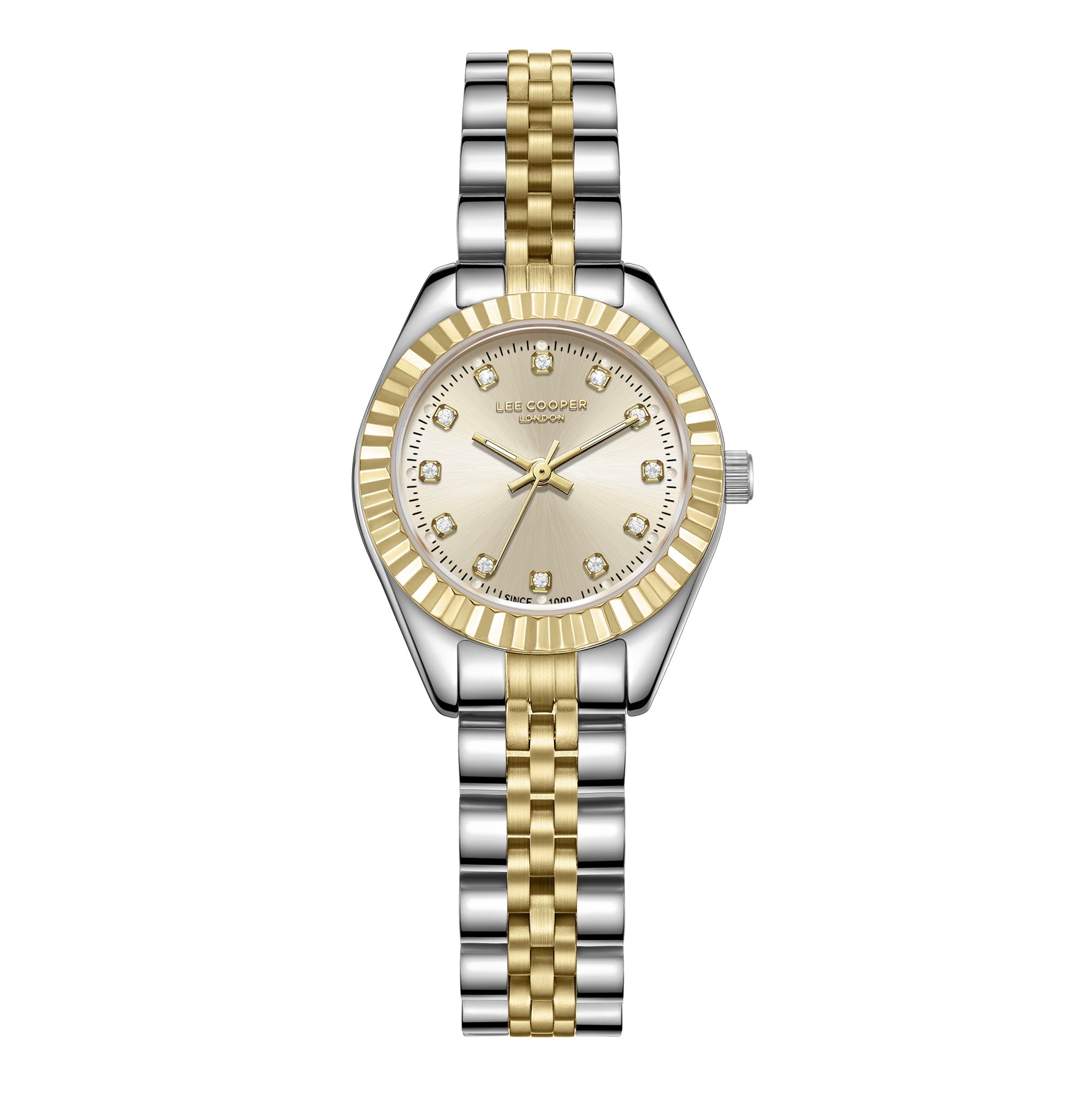 Lee Cooper LC07956.210 Quartz Women Super Metal Case Metal Band Gold Dail Watch - Zamana.pk Main image