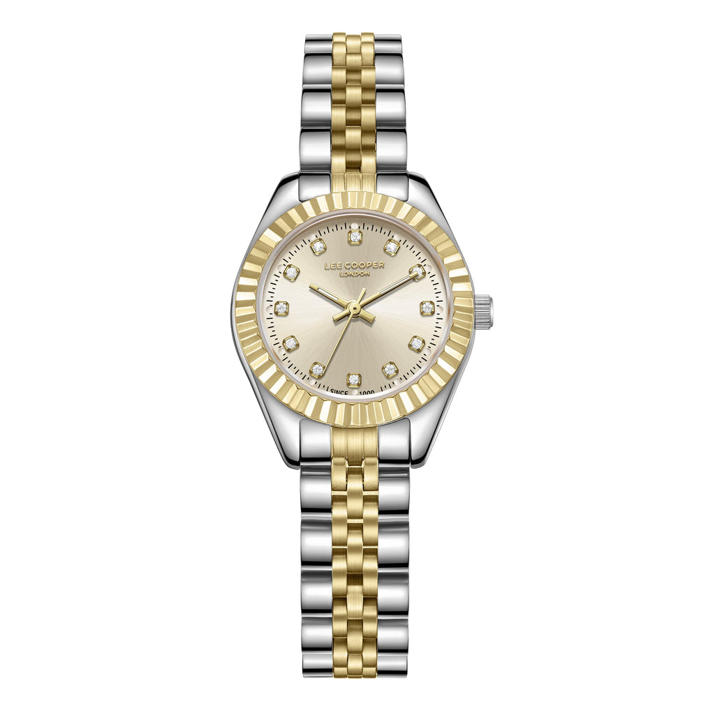 Lee Cooper LC07956.210 Quartz Women Super Metal Case Metal Band Gold Dail Watch - Zamana.pk