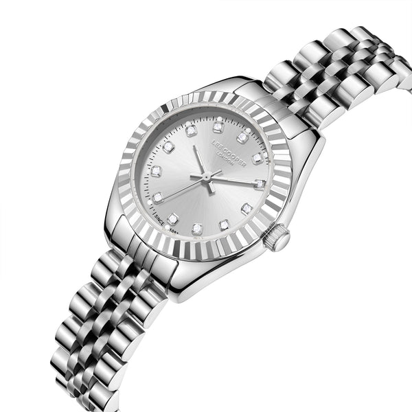 Lee Cooper LC07956.330 Quartz Women Super Metal Case Metal Band Silver Dail Watch - Zamana.pk