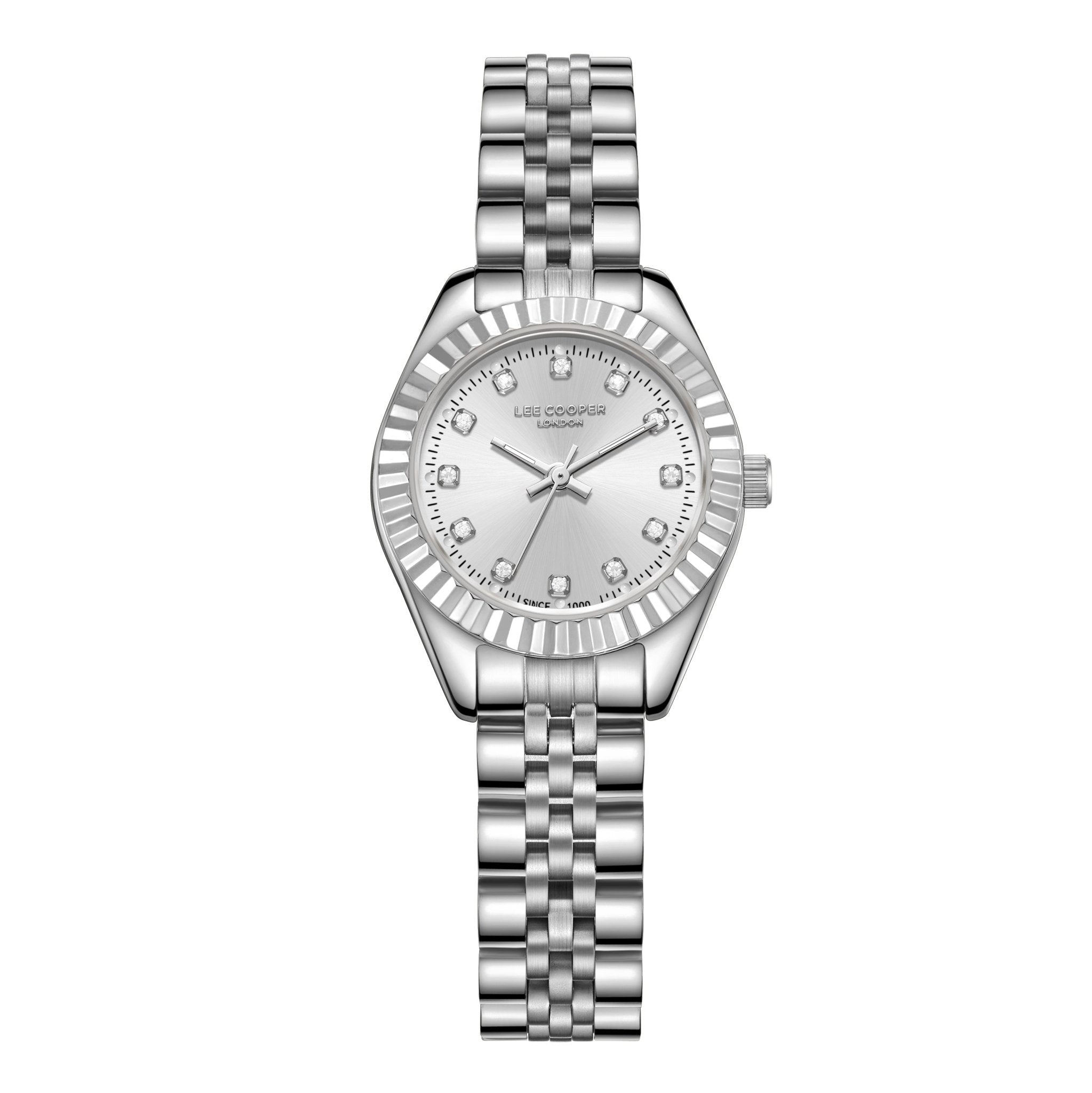 Lee Cooper LC07956.330 Quartz Women Super Metal Case Metal Band Silver Dail Watch - Zamana.pk Main image