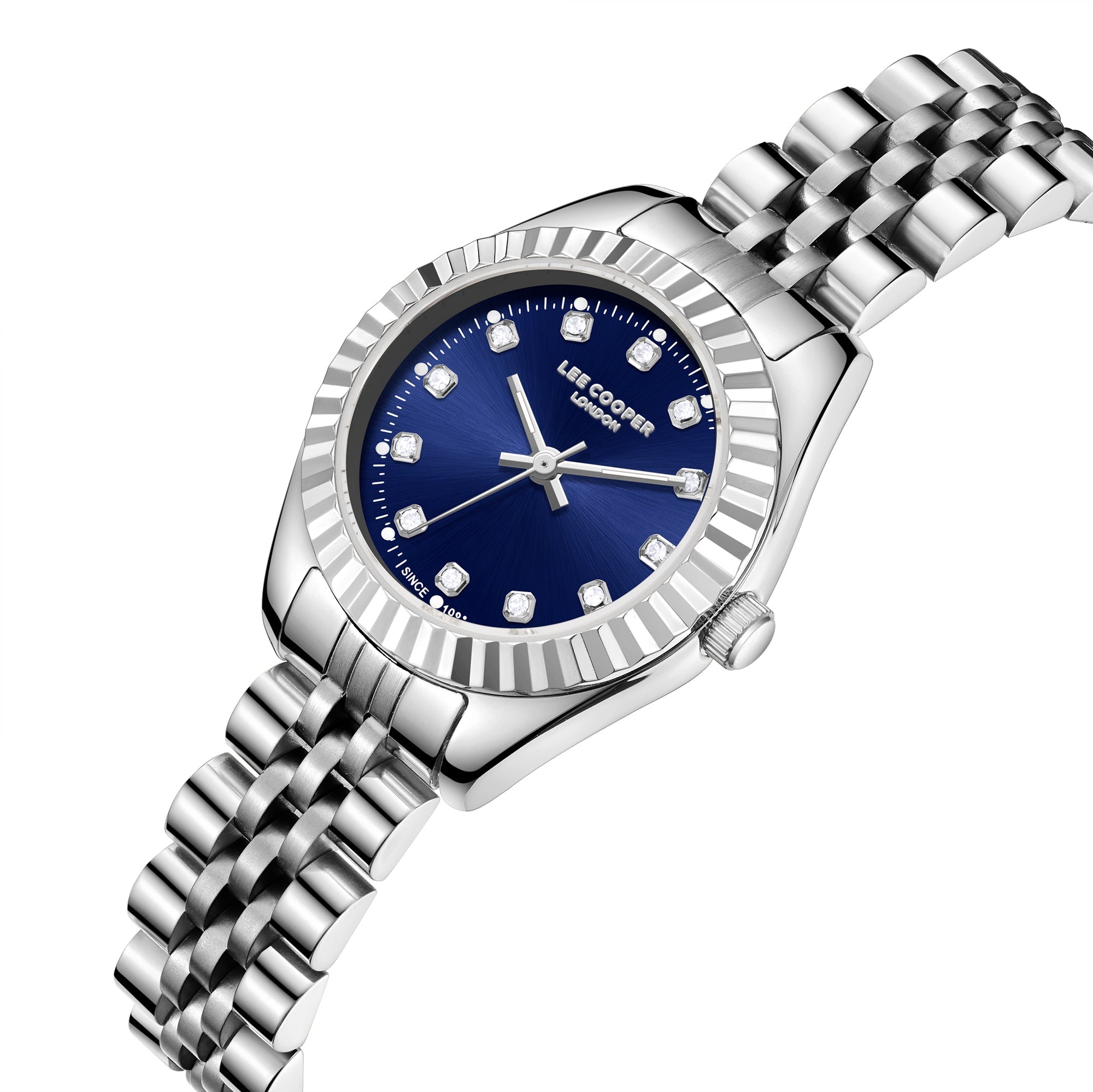 Lee Cooper LC07956.390 Quartz Women Super Metal Case Metal Band Dark Blue Dail Watch - Zamana.pk