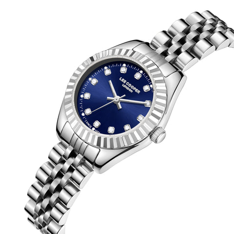 Lee Cooper LC07956.390 Quartz Women Super Metal Case Metal Band Dark Blue Dail Watch - Zamana.pk