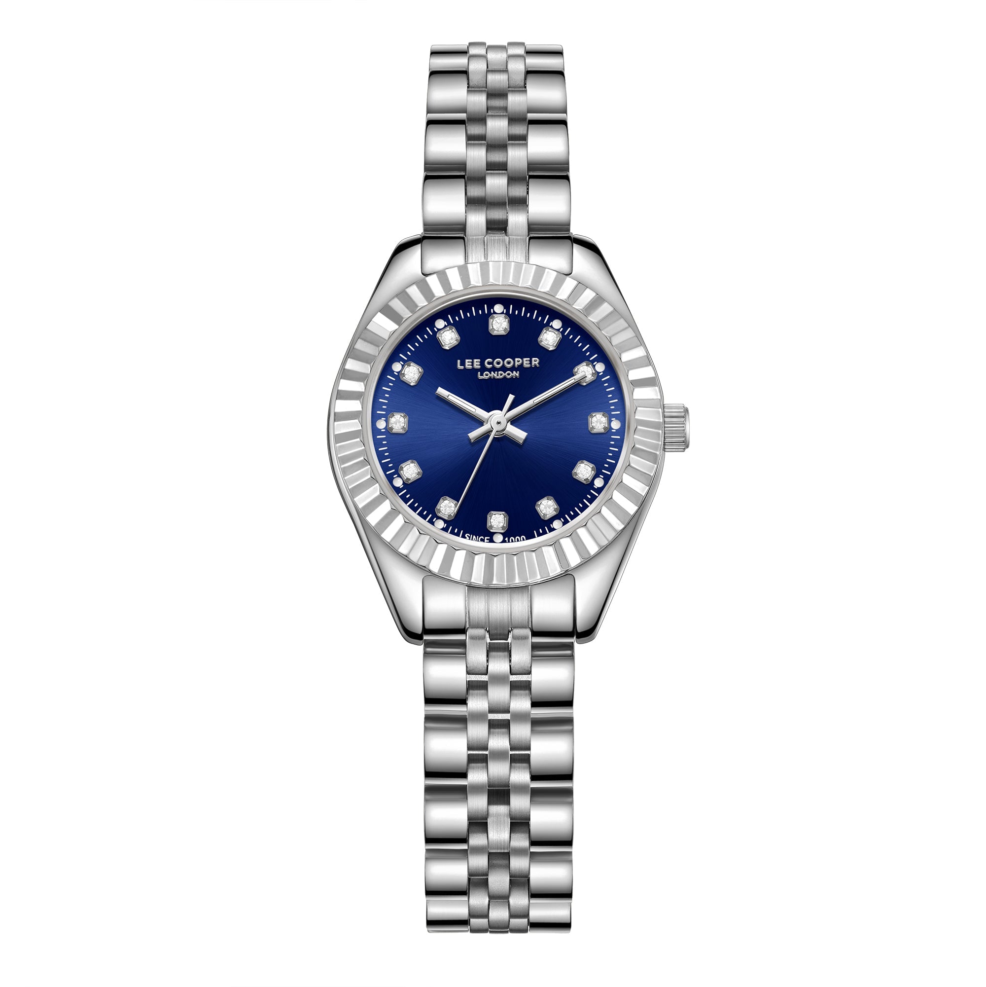 Lee Cooper LC07956.390 Quartz Women Super Metal Case Metal Band Dark Blue Dail Watch - Zamana.pk Main image