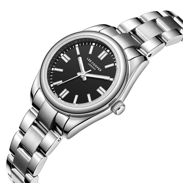 Lee Cooper LC07962.350 Quartz Women Super Metal Case Metal Band Black Dail Watch - Zamana.pk
