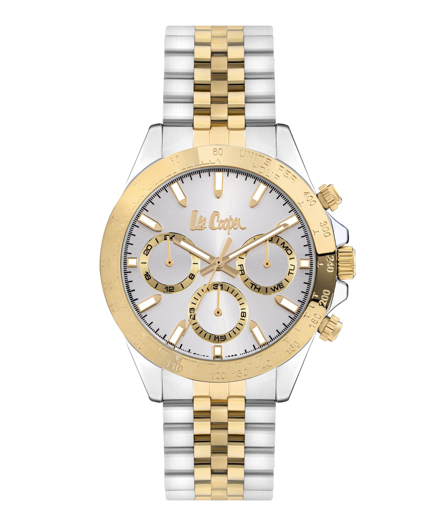 Lee Cooper LC07963.230 Quartz Men Super Metal Case Metal Band Silver Dail Watch - Zamana.pk Main image