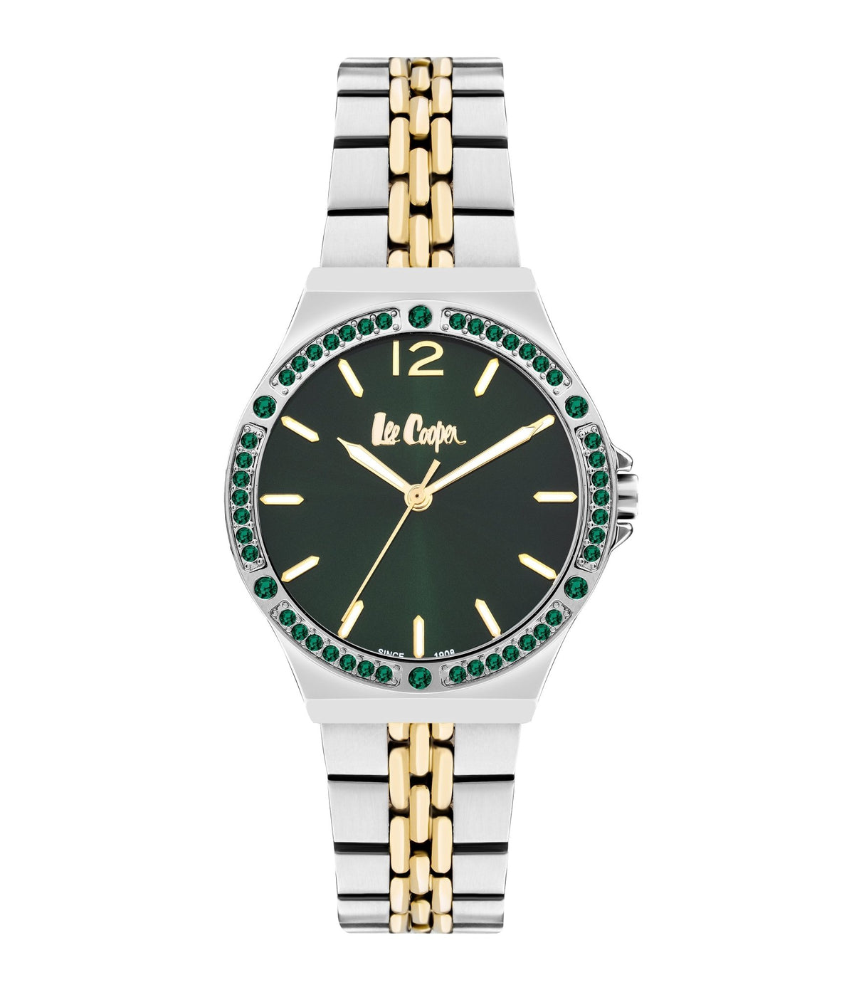 Lee Cooper LC07969.270 Quartz Women Super Metal Case Metal Band Green Dail Watch - Zamana.pk Main image