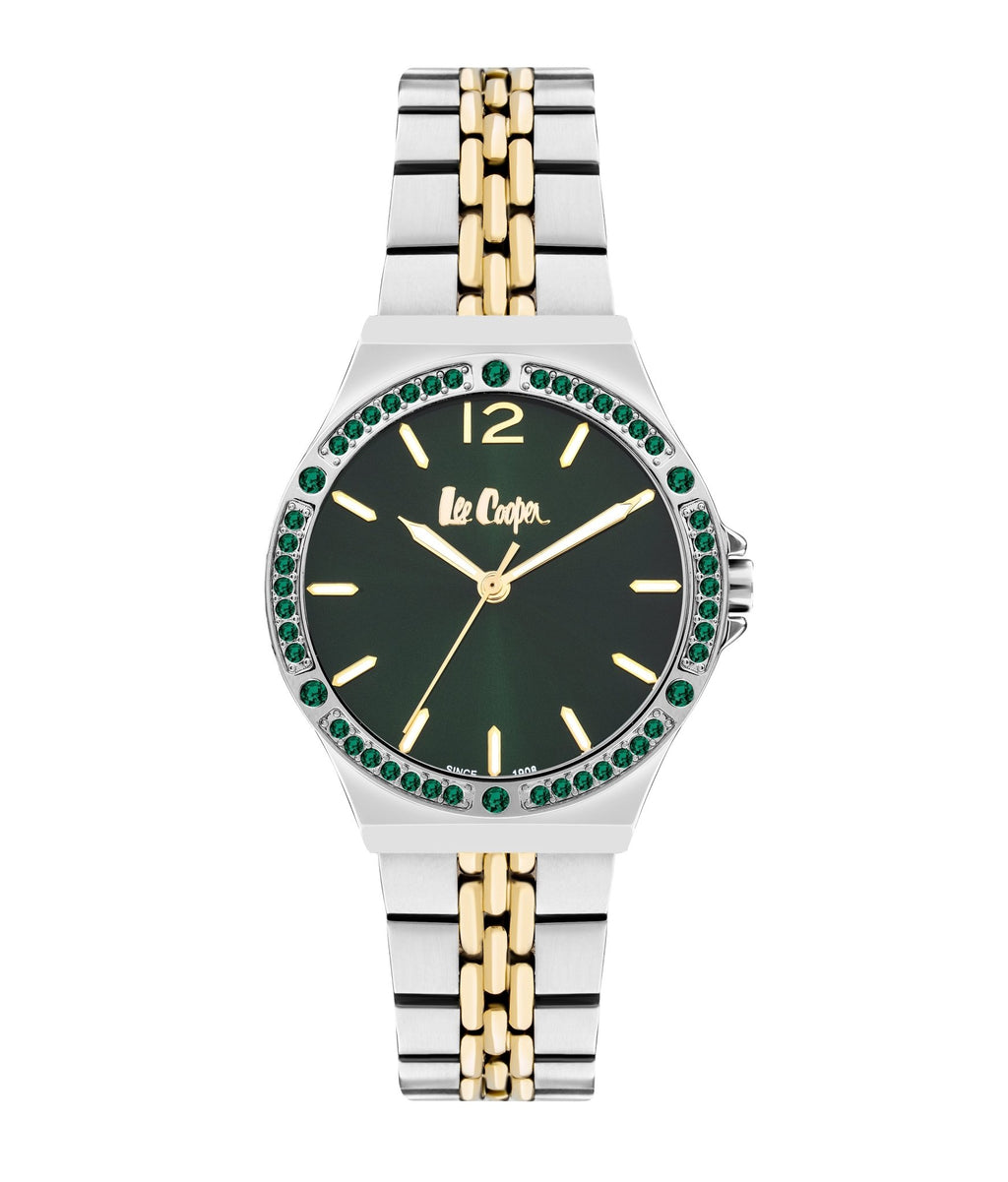 Lee Cooper LC07969.270 Quartz Women Super Metal Case Metal Band Green Dail Watch - Zamana.pk
