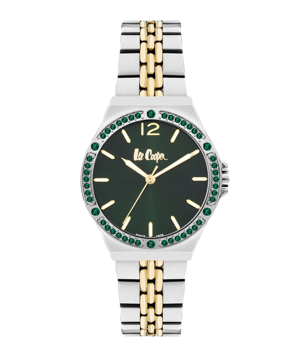 Lee Cooper LC07969.270 Quartz Women Super Metal Case Metal Band Green Dail Watch - Zamana.pk