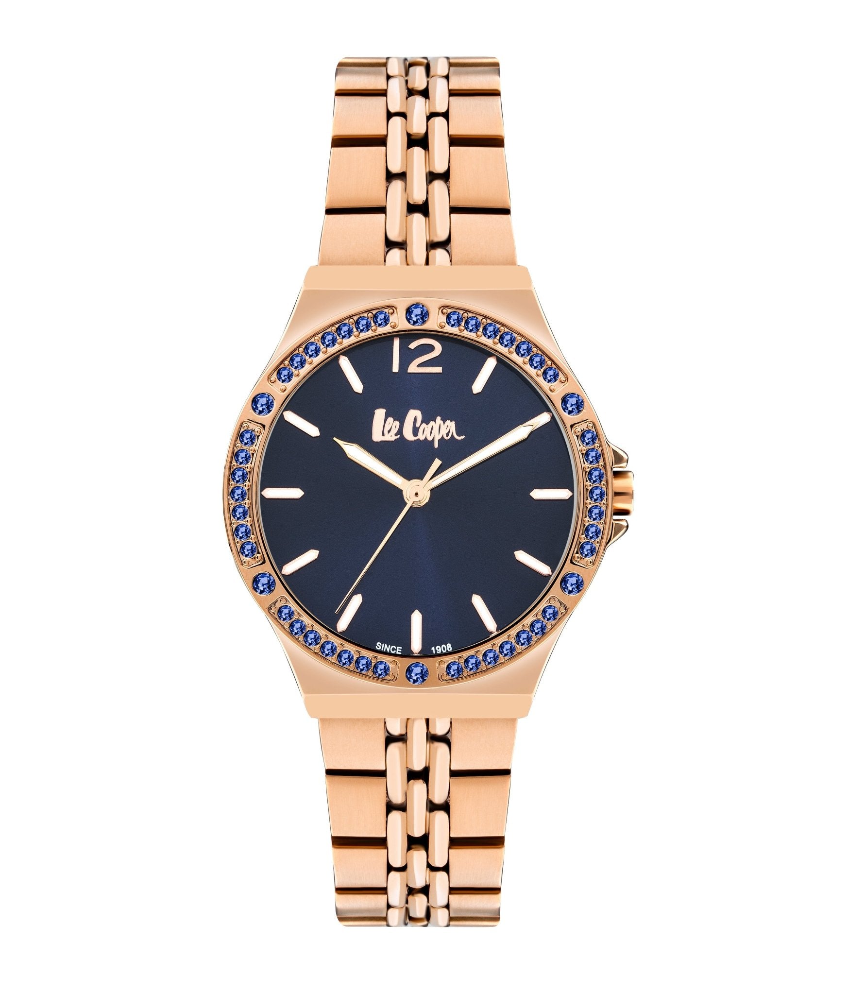 Lee Cooper LC07969.490 Quartz Women Super Metal Case Metal Band Dark Blue Dail Watch - Zamana.pk Main image