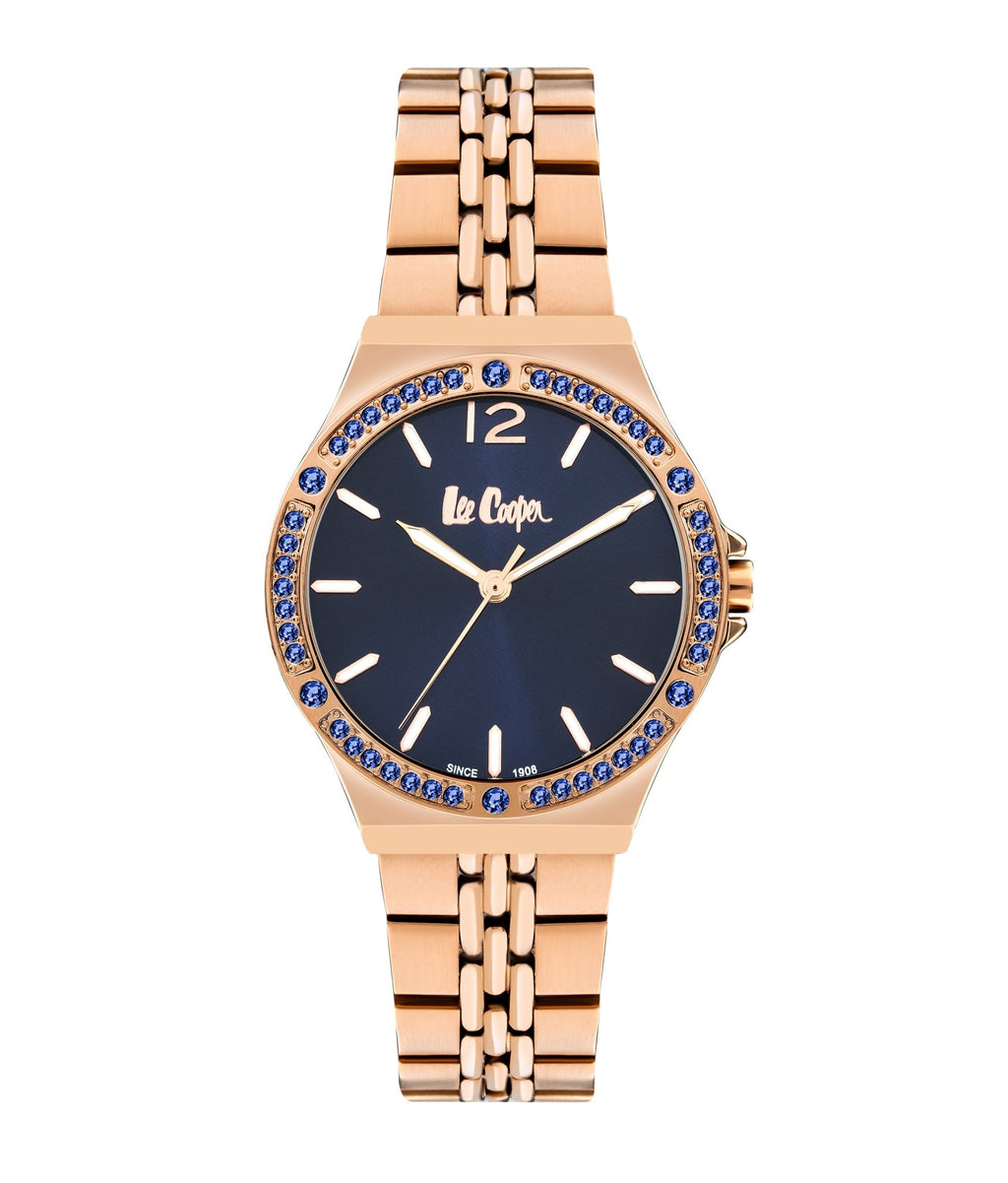 Lee Cooper LC07969.490 Quartz Women Super Metal Case Metal Band Dark Blue Dail Watch - Zamana.pk