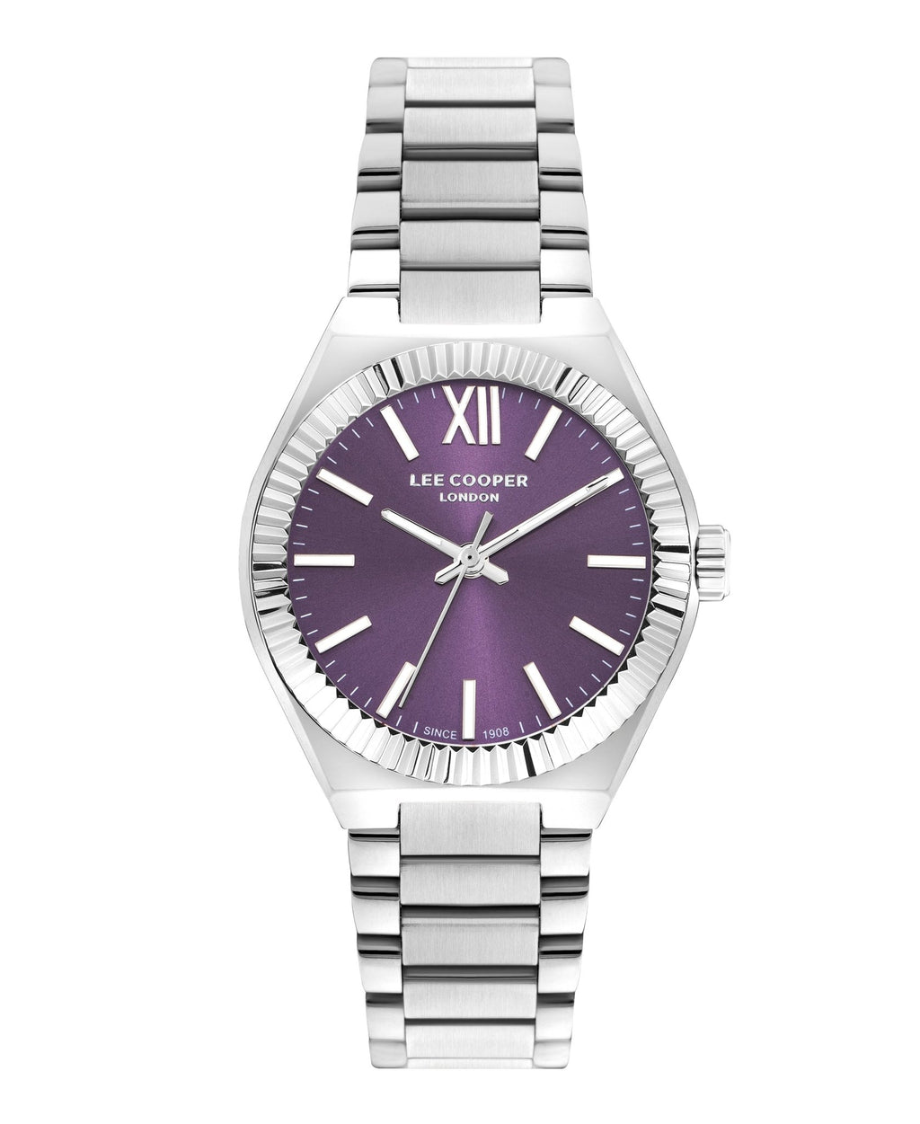 Lee Cooper LC07970.320 Quartz Women Super Metal Case Metal Band Purple Dail Watch - Zamana.pk