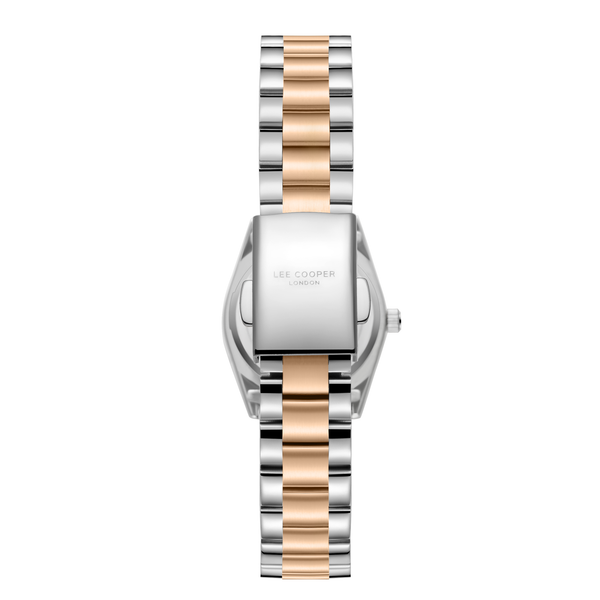 Lee Cooper LC08155.520 Women's White Mop Dial Silver/Rose Gold Strap Watch - Photo 4 - Zamana