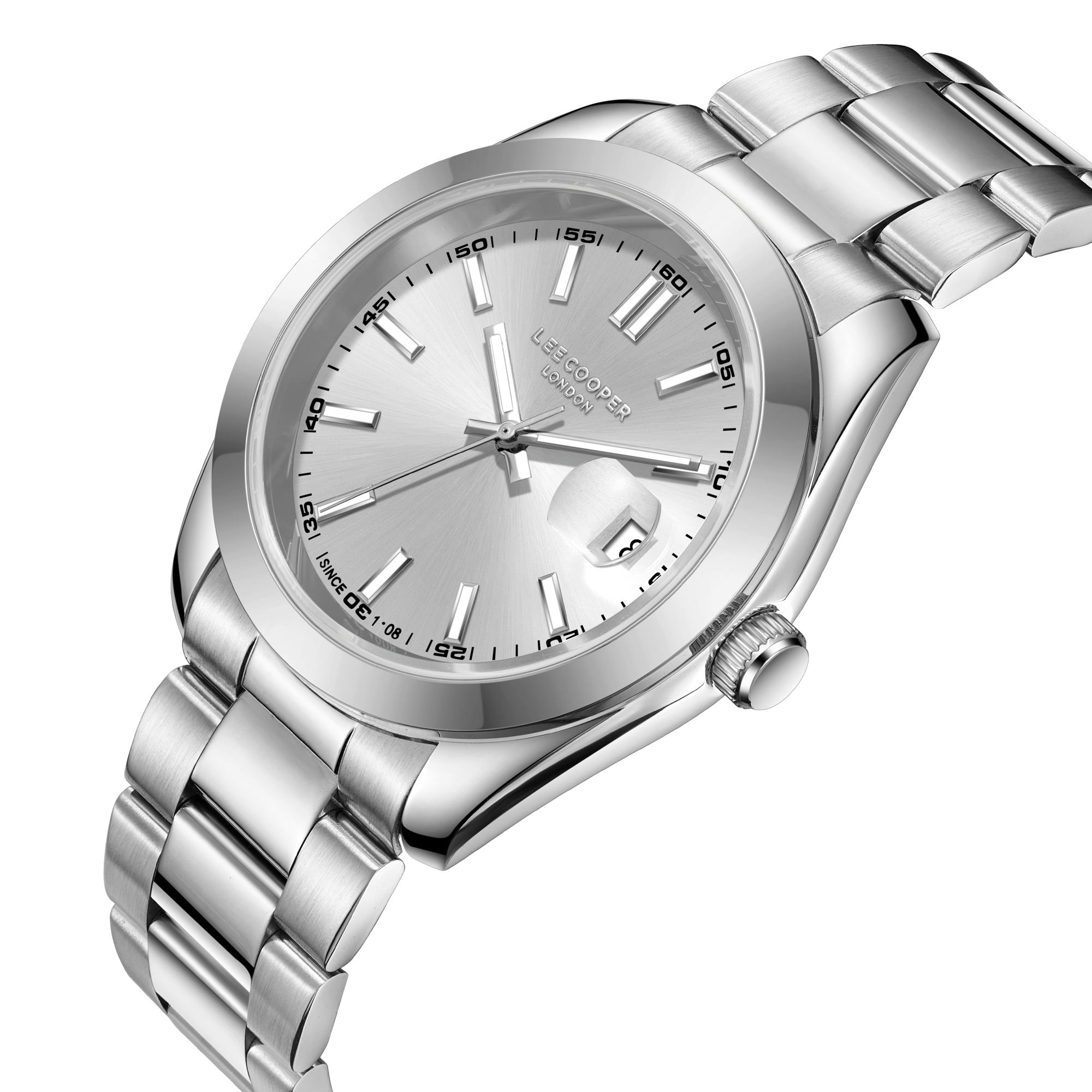 Lee Cooper LC08189.330 Men's Silver Dial Metal Strap Watch Secondary image