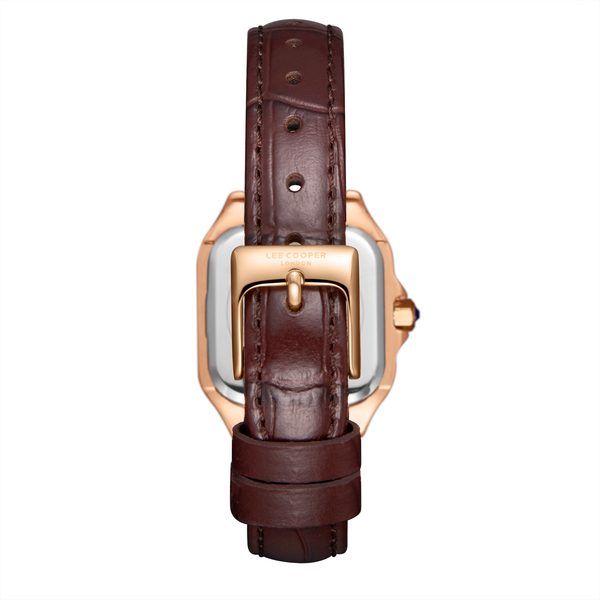 Lee Cooper LC08191.431 Women's Dark Brown Leather Strap Watch - Photo 4 - Zamana