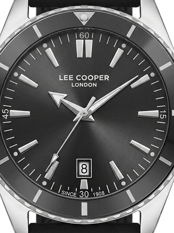 Lee Cooper LC08257.351 Men's Black Dial Silicone Strap Watch - Photo 4 - Zamana
