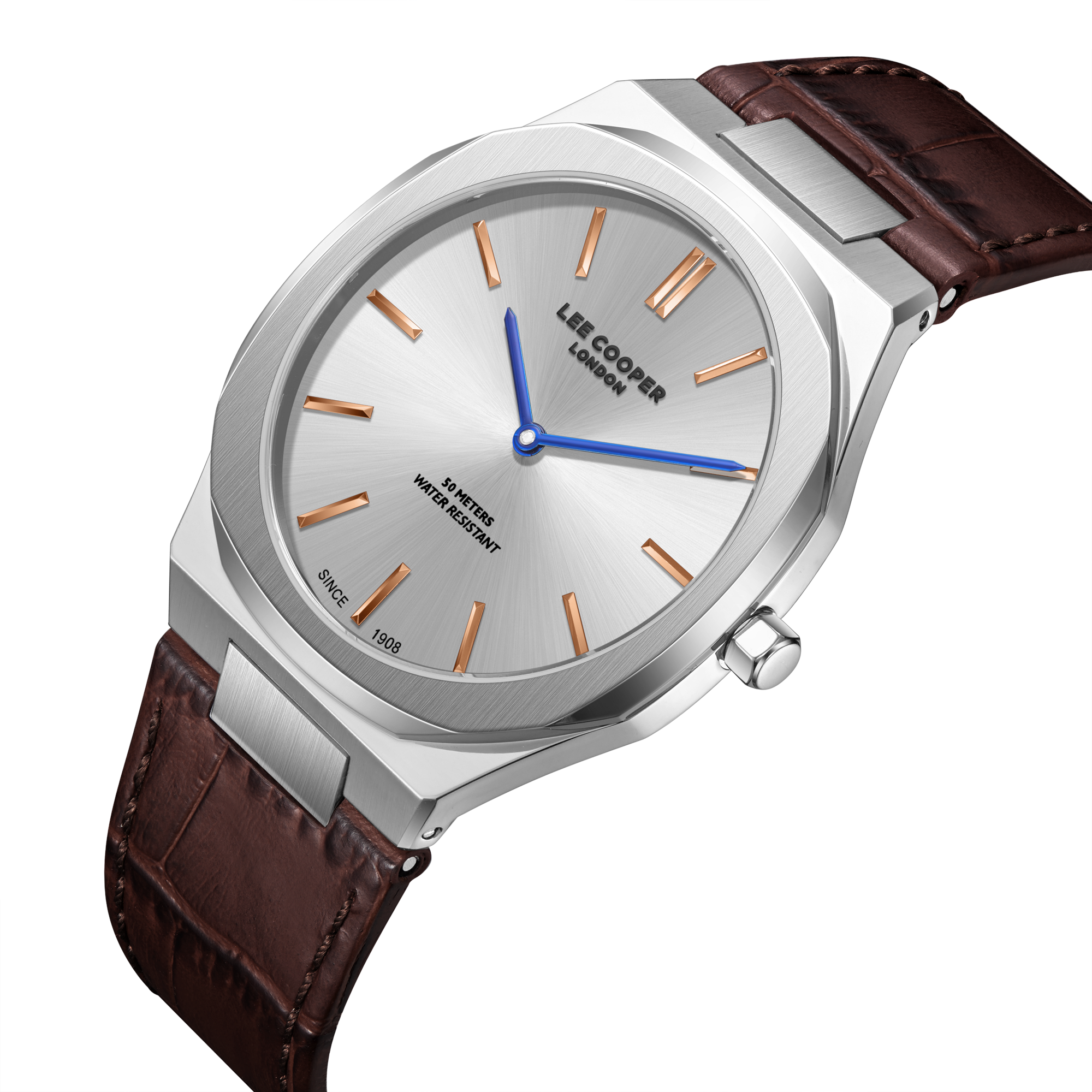 Lee Cooper LC08336.332 Men's Dark Brown Leather Strap Watch Secondary image