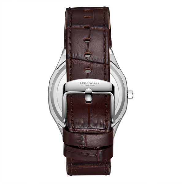 Lee Cooper LC08336.332 Men's Dark Brown Leather Strap Watch - Photo 4 - Zamana