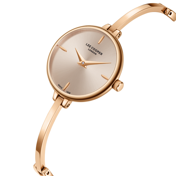 Lee Cooper LC08350.410 Women's Rose Gold Strap & Clasp Detail - Zamana