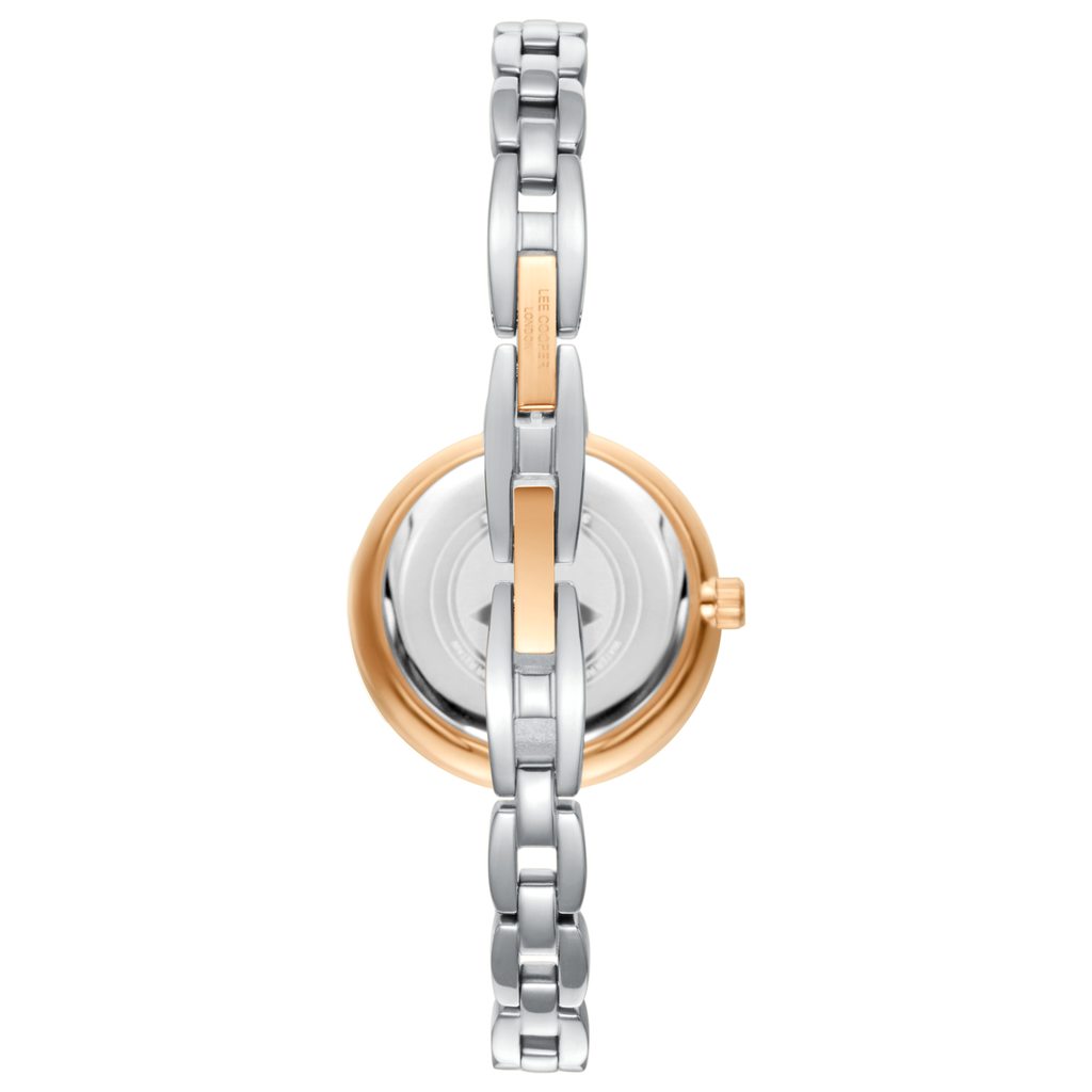 Lee Cooper LC08350.520 Women's White Mop Dial Silver/Rose Gold Strap Watch - Photo 4 - Zamana